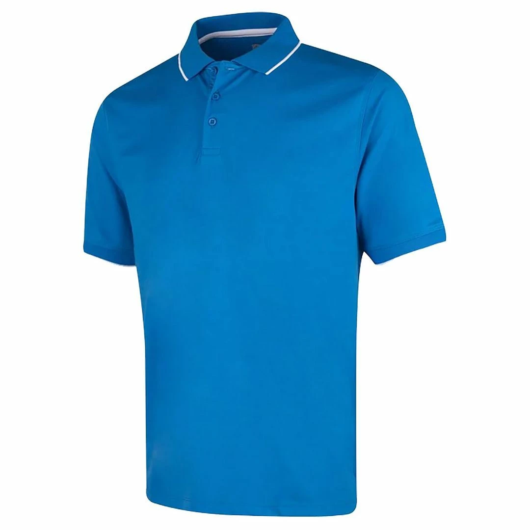 Island Green Mens Essentials Plain Performance Moisture Wicking Golf Polo Shirt - Image 6