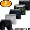 Bjorn Borg Mens Cotton Stretch Shorts Boxer Briefs Underwear 5-PACK