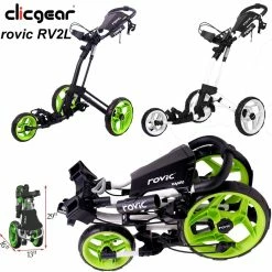 Clicgear Rovic RV2L 3-Wheel Pull/Push Golf Trolley/Cart