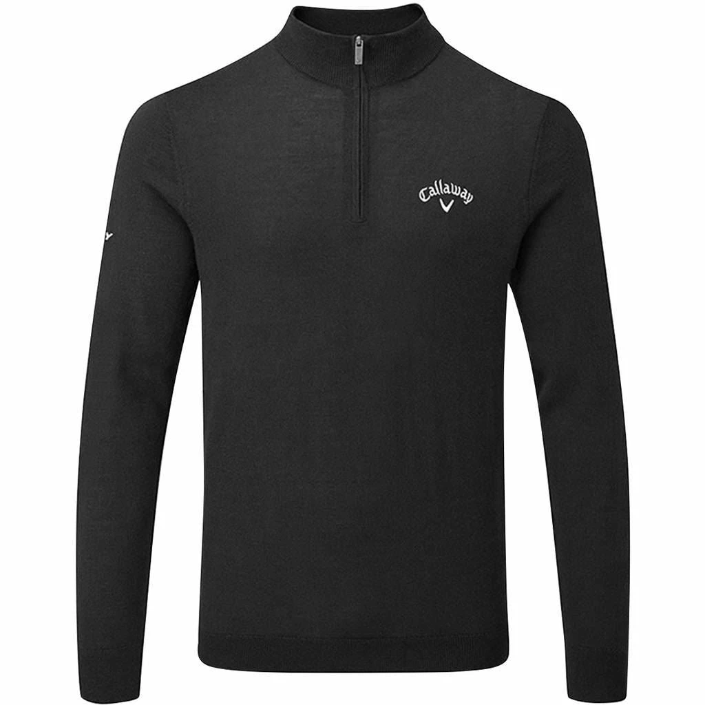 Callaway Golf Mens 1/4 Zip Blended Merino Thermal Pullover Sweater - Image 3