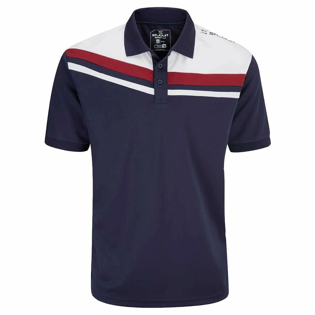 Stuburt Golf Mens Leckford Lightweight Breathable Sport Golf Polo Shirt - Image 2