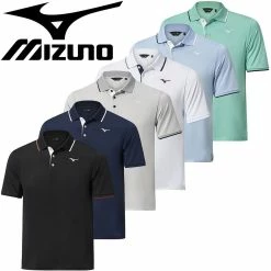 Mizuno Golf Mens Quick Dry Comp Plus Stretch Golf Polo Shirt