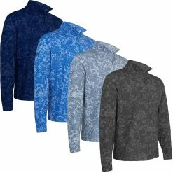 Callaway Golf Mens Camo Sun Protection 1/4 Zip Opti-Dri Swing Tech Golf Pullover