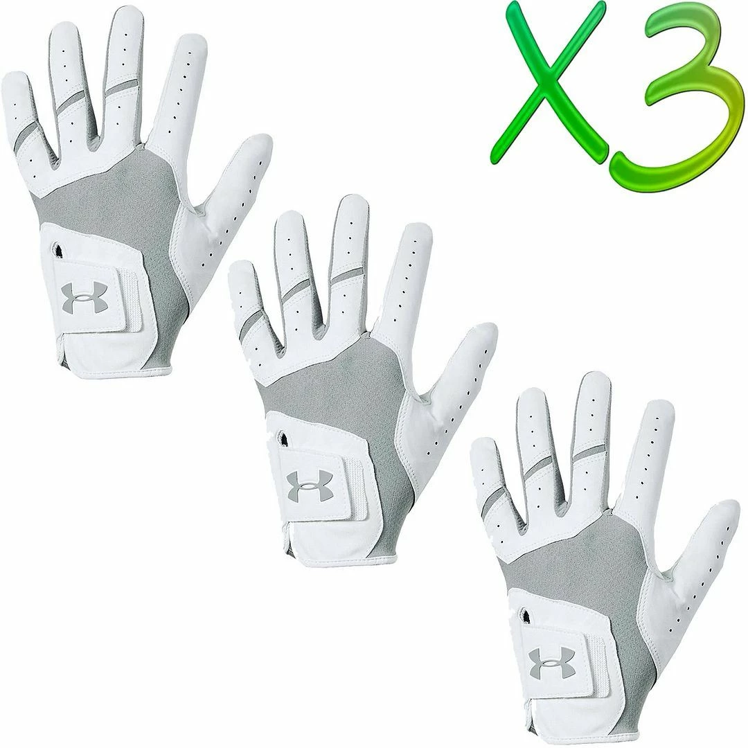 Under Armour UA Iso-Chill Soft Cabretta Leather Mens Golf Glove Left Hand Pack Of 3 - Image 3