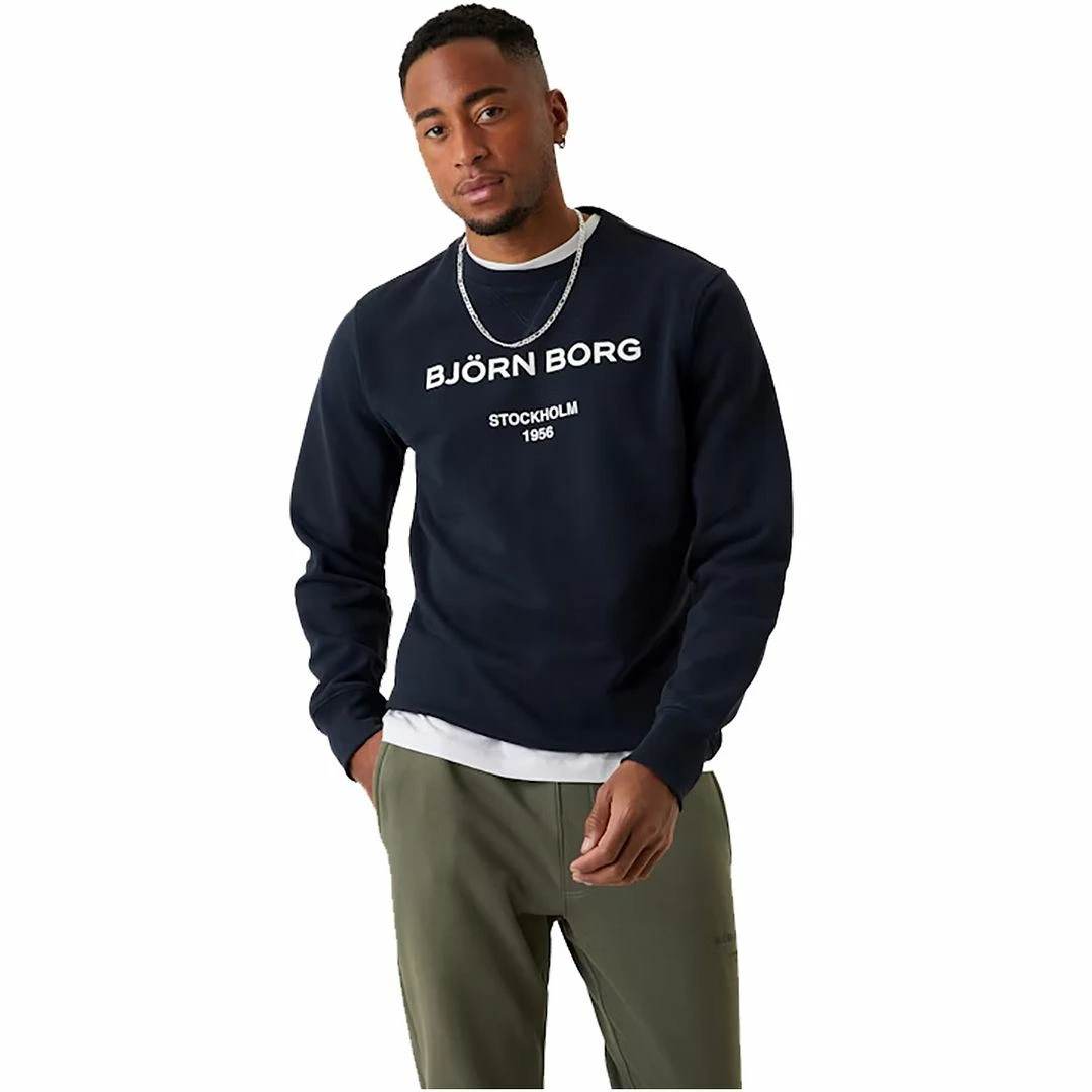 Bjorn Borg Mens Soft Fleece Crewneck Sweater Pullover - Image 4