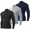 ZeroFit Mens Heat Rub The Ultimate Mock Neck Long Sleeve Top Comfort Baselayer