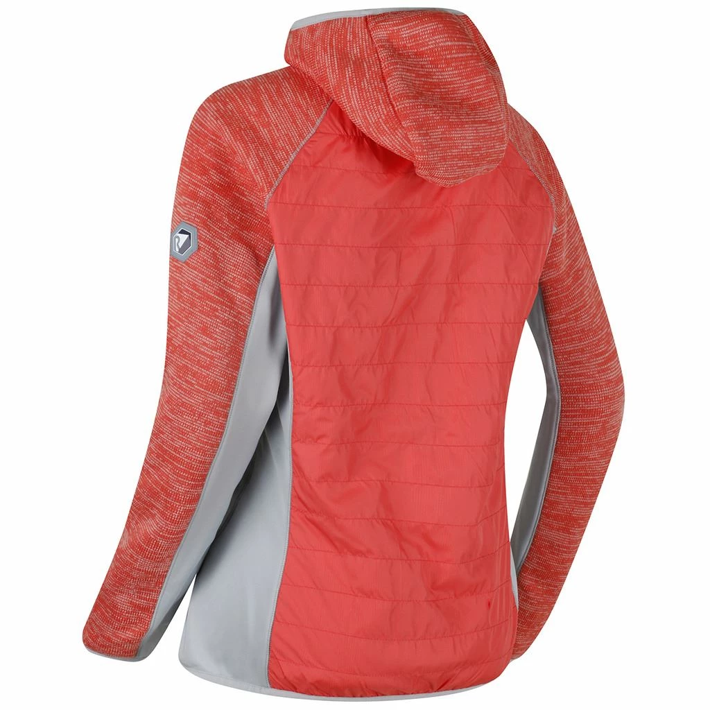 Regatta Ladies Rocknell Hooded Hybrid Marl Fleece Jacket - Image 19