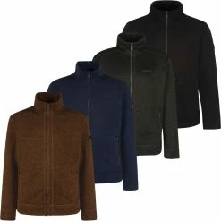 Regatta Braizer Funnel Neck Mens Full Zip Knit Fleece Jacket