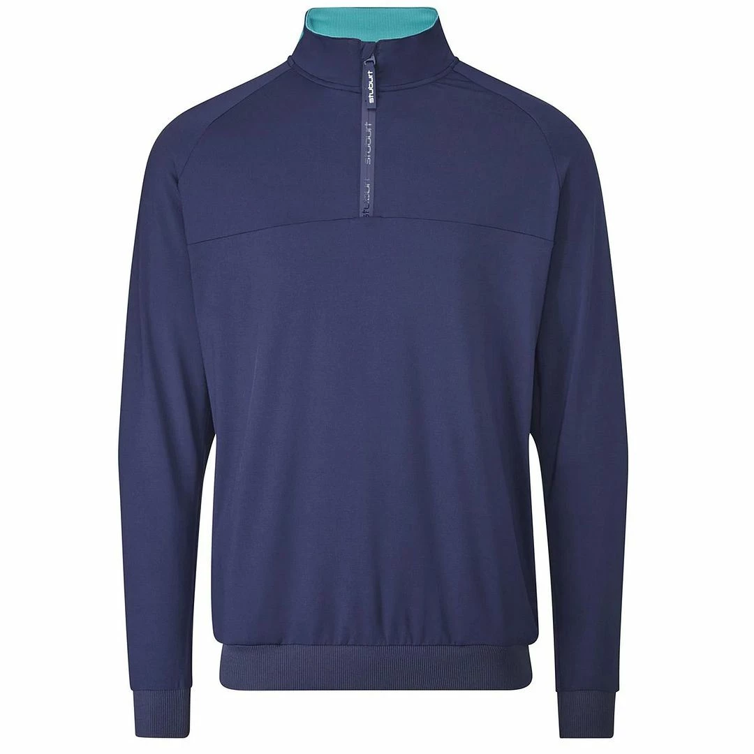Stuburt Golf Mens Augusta Mid Layer Half Zip Windproof Golf Pullover Sweater - Image 6