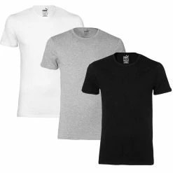Puma Mens Basic Crew Neck Cotton Short Sleeve Training Gym Sports T-Shirt 2-Pack