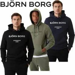 Bjorn Borg Mens Essential Hooded Soft Fleece Cotton Hoodie