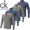 Calvin Klein Mens Performance Stripes 1/4 Zip Dri Breeze Moisture Wicking Golf Mid Layer