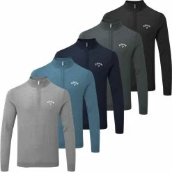 Callaway Golf Mens 1/4 Zip Blended Merino Thermal Pullover Sweater