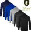 Island Green Mens 1/4 Zip Neck Knitted Jumper Golf Sweater
