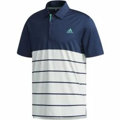 ADIDAS Golf Ultimate 365 Heather Stripe Mens Golf Polo Shirt