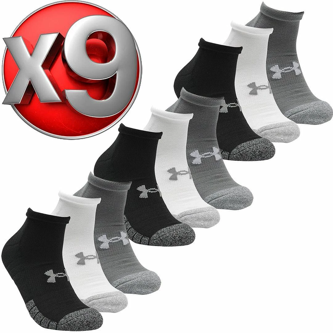 Under Armour HeatGear Locut Anti-Odor Arch Support Training Socks Pack Of 9 - Image 4