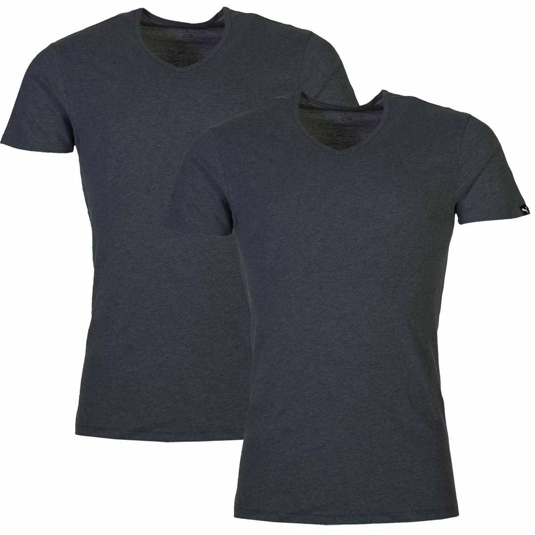 Puma Mens Basic V-Neck Cotton Short Sleeve Training Gym Sports T-Shirt 2-Pack - Image 10