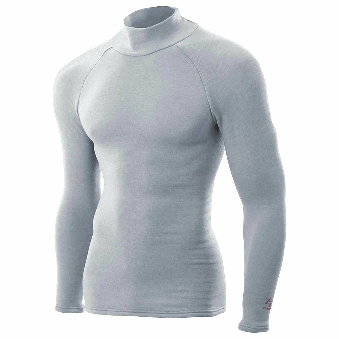 ZeroFit Mens Heat Rub The Ultimate Mock Neck Long Sleeve Top Comfort Baselayer - Image 3
