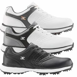 Stuburt Mens Evolve Tour II Leather Dri Back Waterproof Spiked Golf Shoes