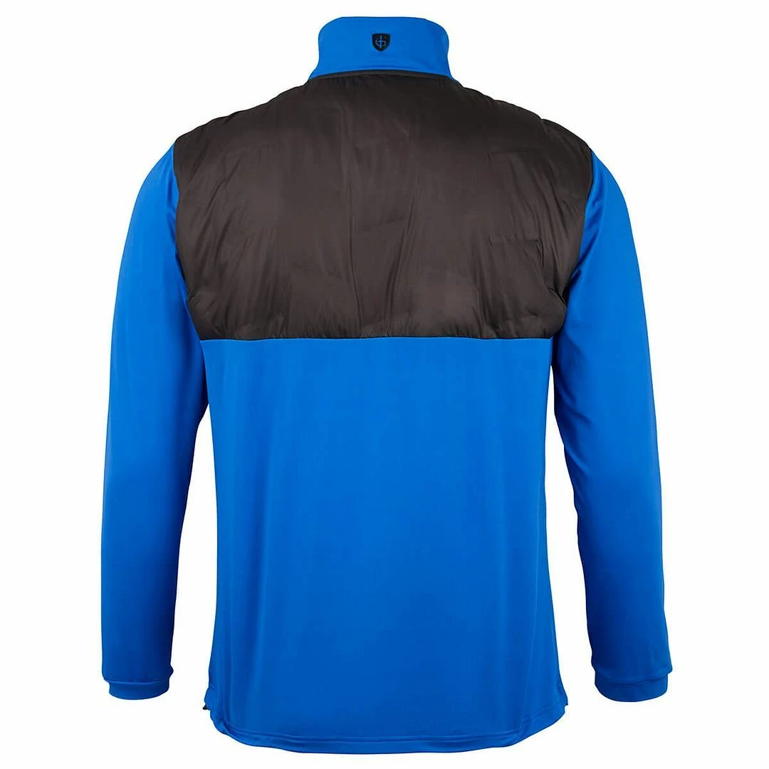 Island Green Mens 1/2 Zip Neck Top Layer Heat Welded Paded Yoke Stretch Golf Sweater - Image 4