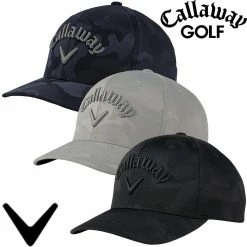Callaway Golf Mens Camo FLEXFIT Tech Adjustable Snapback Golf Cap Hat