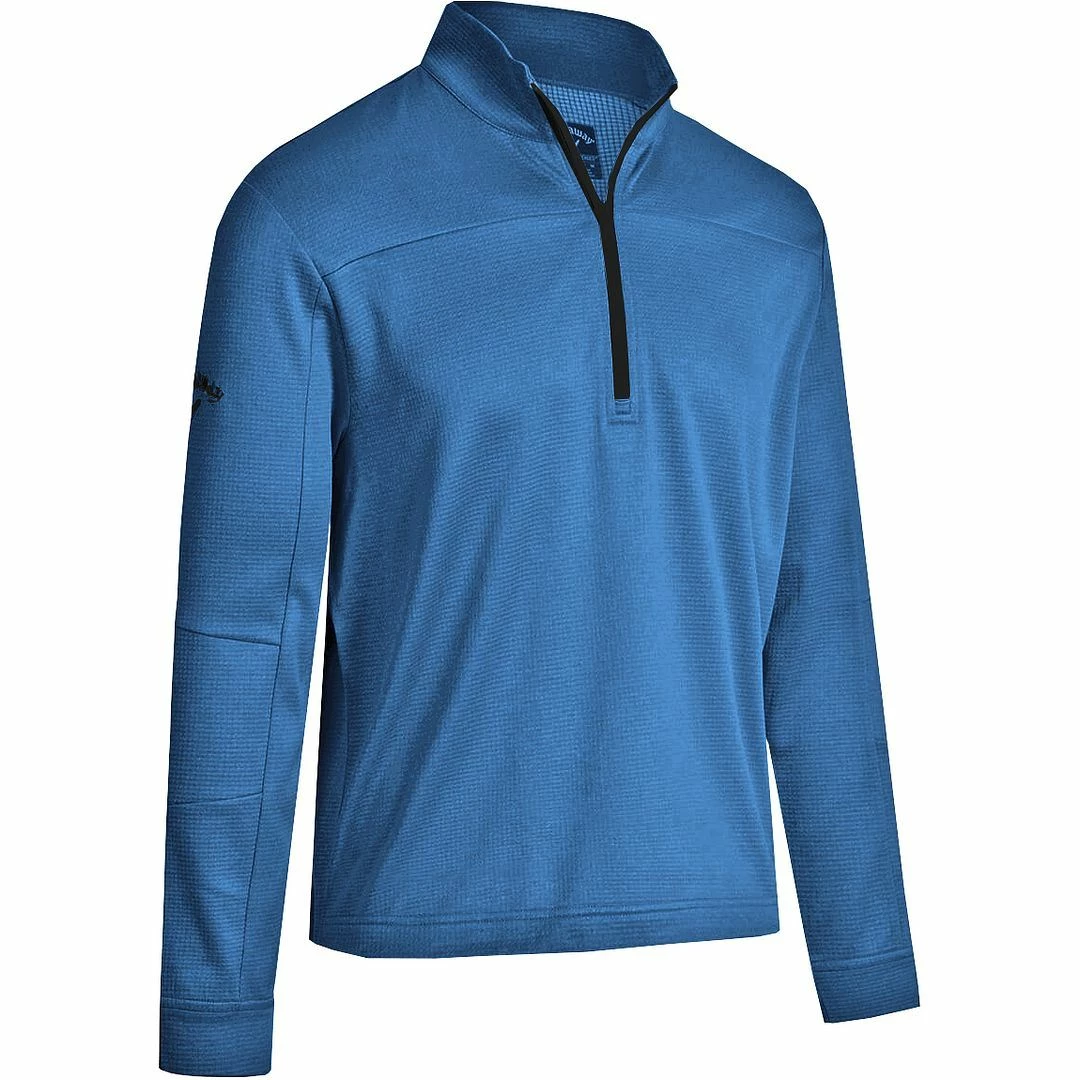 Callaway Golf Mens Pieced Waffle 1/4 Zip SwingTech Thermal Golf Sweater Pullover - Image 30