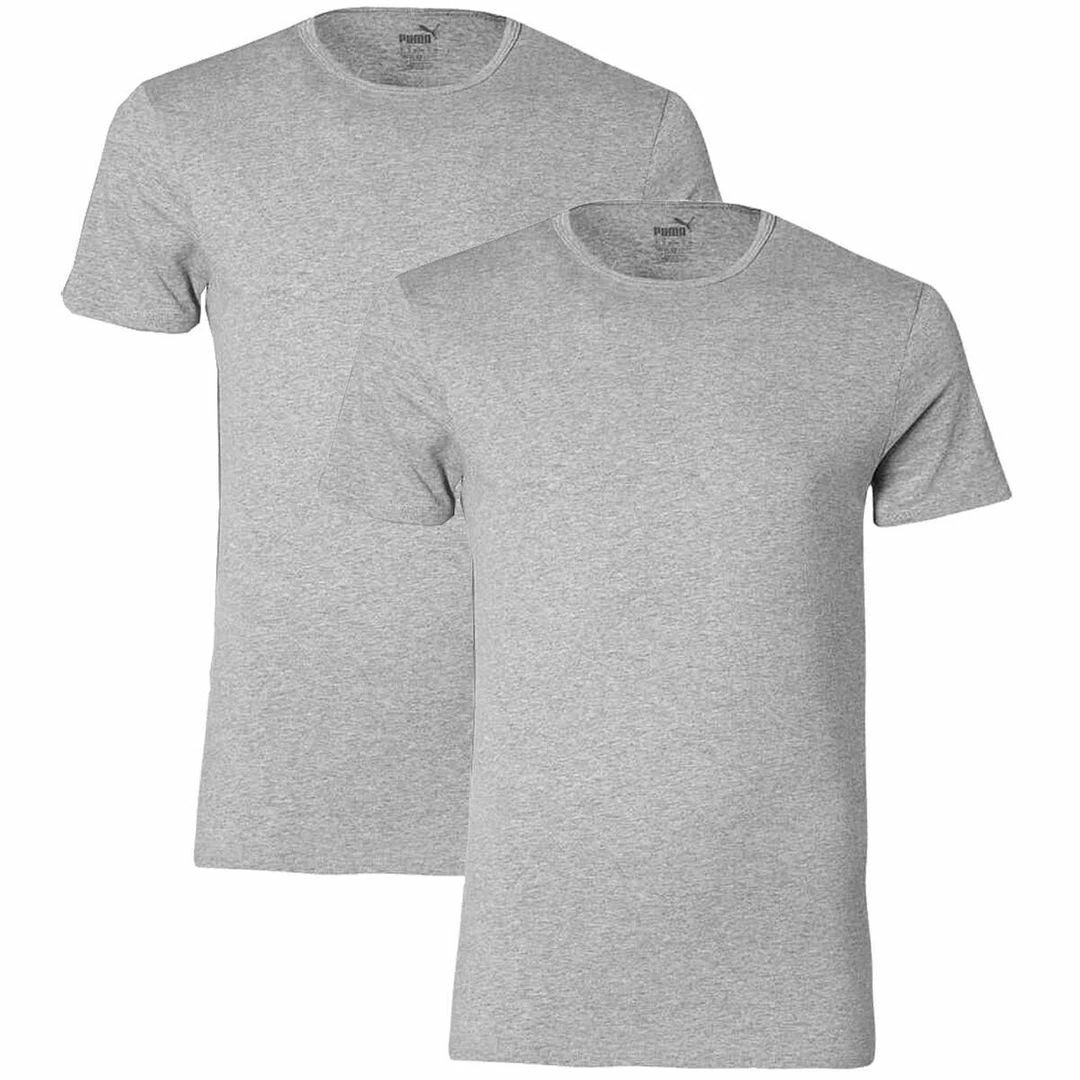 Puma Mens Basic Crew Neck Cotton Short Sleeve Training Gym Sports T-Shirt 2-Pack - Image 5