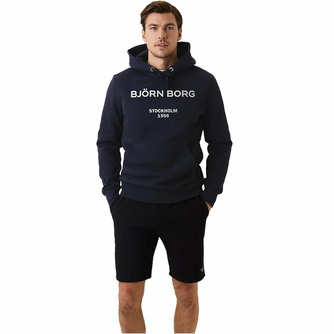Bjorn Borg Mens Essential Hooded Soft Fleece Cotton Hoodie - Image 6