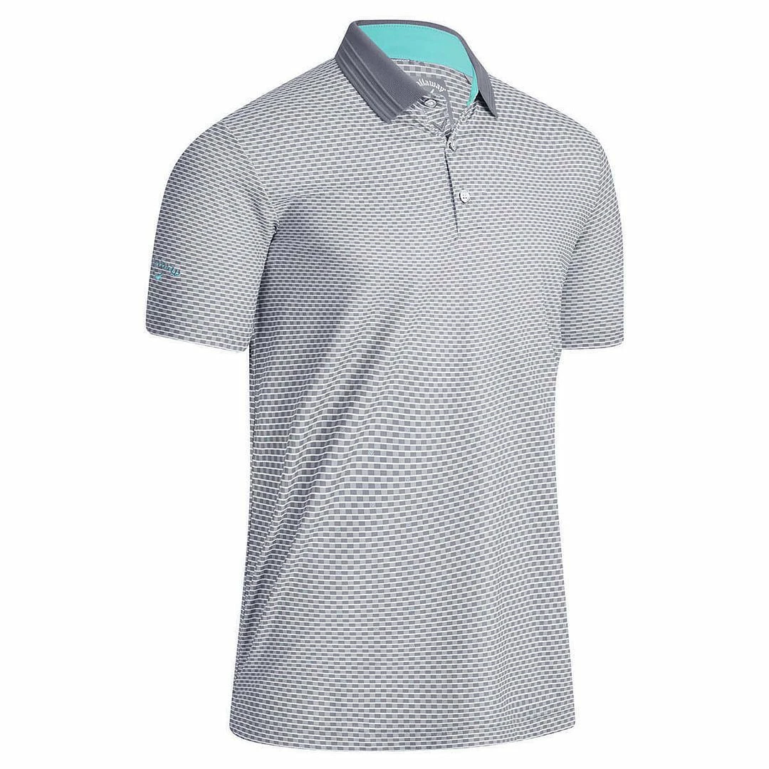 Callaway Golf Mens All Over Chev Grid Stretch Golf Polo Shirt - Image 9