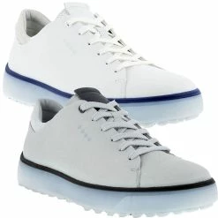 Ecco Golf Mens Tray Hydro Max Water Repellant Leather Spikelees Golf Shoes