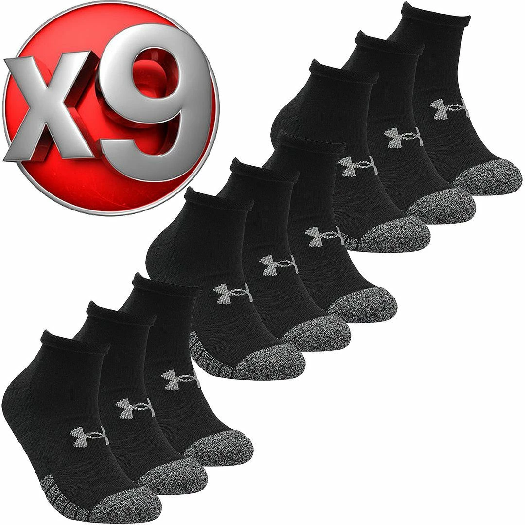 Under Armour HeatGear Locut Anti-Odor Arch Support Training Socks Pack Of 9 - Image 2