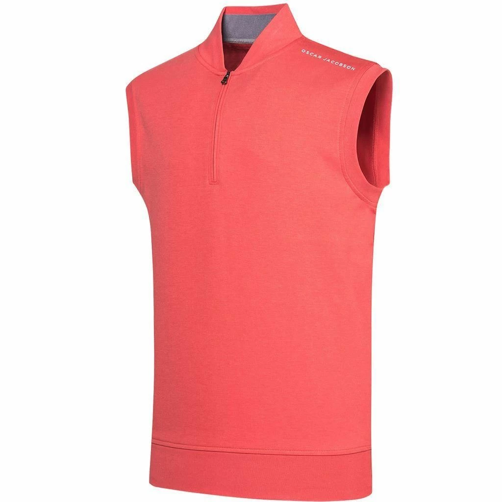 Oscar Jacobson Mens Hoff Course ¼ Zip Golf Vest - Image 4