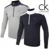 Calvin Klein Mens Force 2 Mid Layer 1/2 Zip Insulation Thermal Stretch Golf Sweater