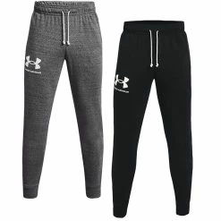 Under Armour Mens UA Rival Terry Cotton Joggers Training Sweatpants