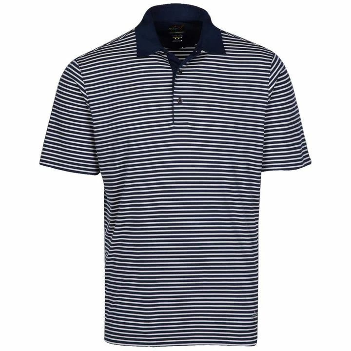 Greg Norman Mens PlayDry Bar Stripe Performance Stretch Golf Polo Shirt - Image 6
