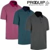 Proquip Golf Mens Pro Tech Double Jacquard Polo Stretch UV Protect Golf Polo Shirt