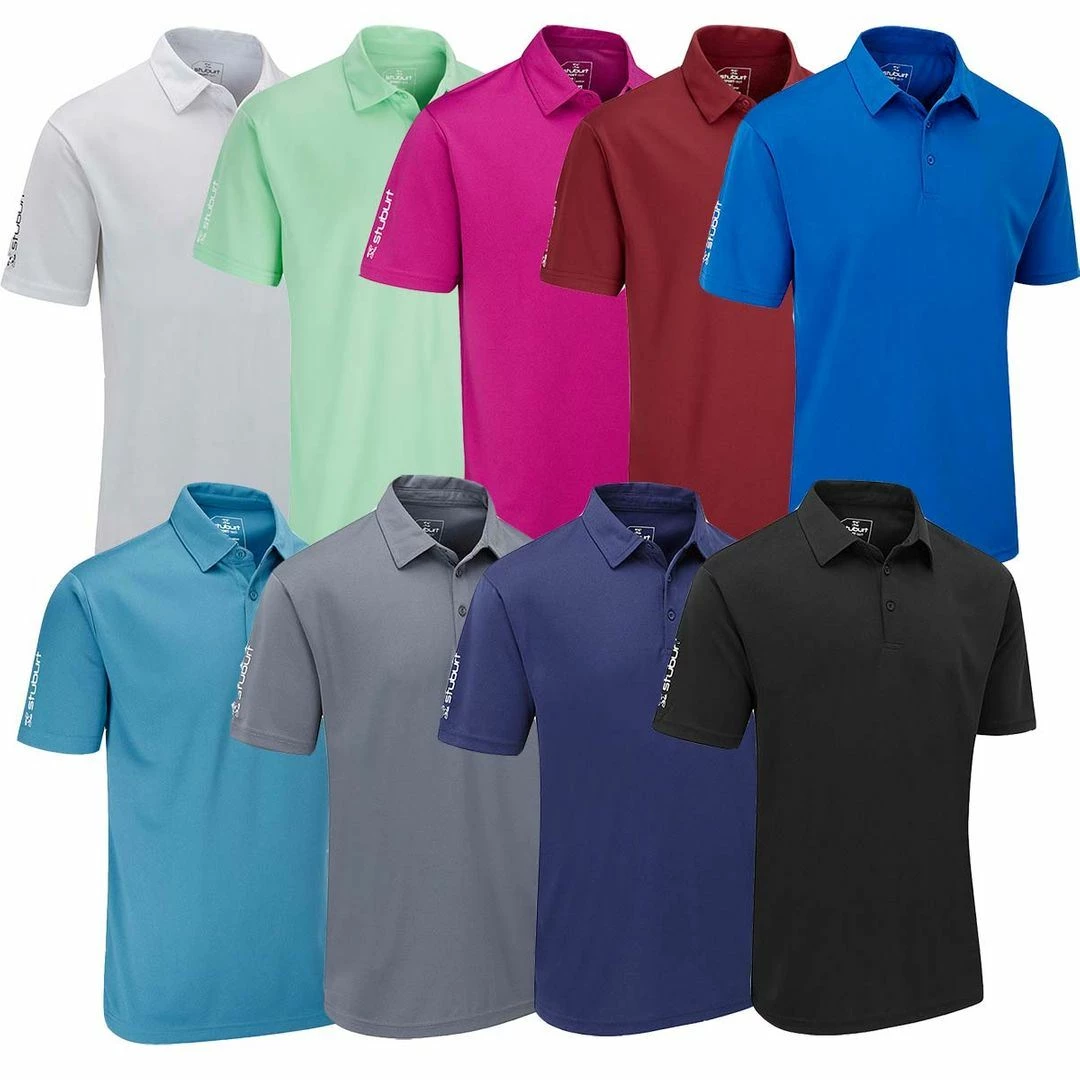 Stuburt Sport Tech Breathable Performance Shirt Mens Golf Polo Shirt