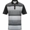 Island Green CoolPass Branded Snaps Placket Stripe Mens Performance Golf Polo Shirt