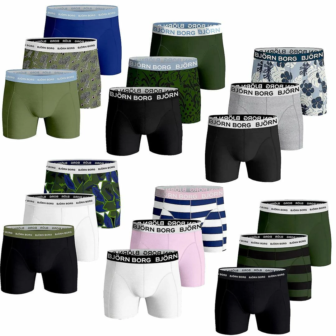 Bjorn Borg Mens Essential Shorts Boxer Briefs Underwear Many Choices 3-PACK
