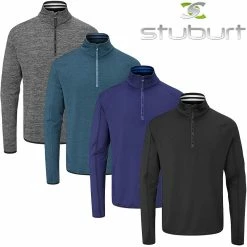 Stuburt Mens Avalanche Mid Layer 1/2 Zip Thermal Water Resistant Golf Sweater