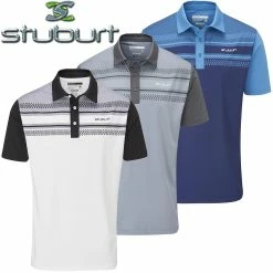 Stuburt Golf Mens Chambers Breathable DRI-Back Moisture Wicking Golf Polo Shirt