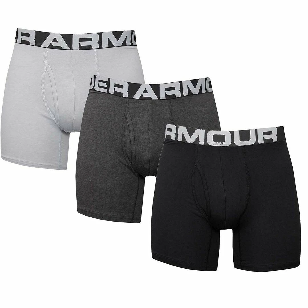 Under Armour Mens UA Charged Cotton 6" Stretch BoxerJock Underwear 3-Pack - Image 27
