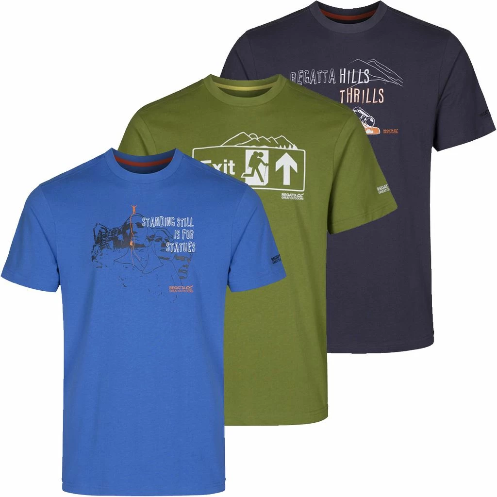 Regatta Algar Coolweave Cotton Training Short Sleeve Tee Mens Sports T-Shirt - Image 2