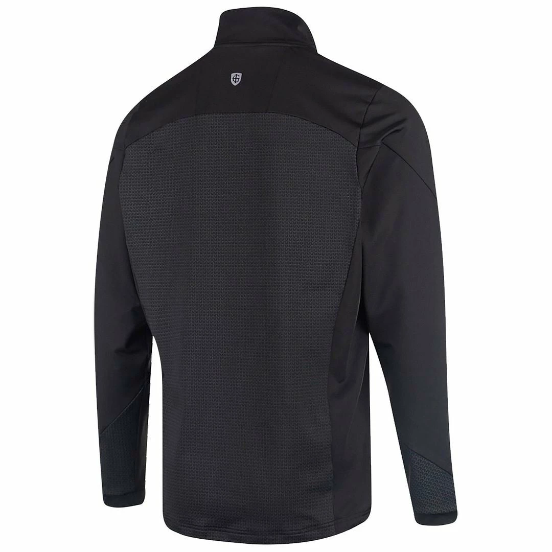 Island Green Mens Geometric Print Moisture Wicking Top Layer 1/4 Zip Stretch Golf Sweater - Image 7