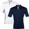 Island Green Mens Panelled Polo Sport Short Sleeve Golf Polo Shirt