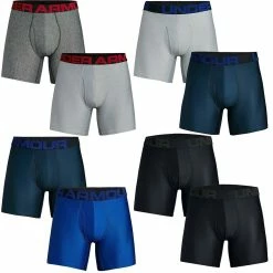 Under Armour Mens UA Tech 6" Soft Comfort Stretch BoxerJock Underwear 2-Pack