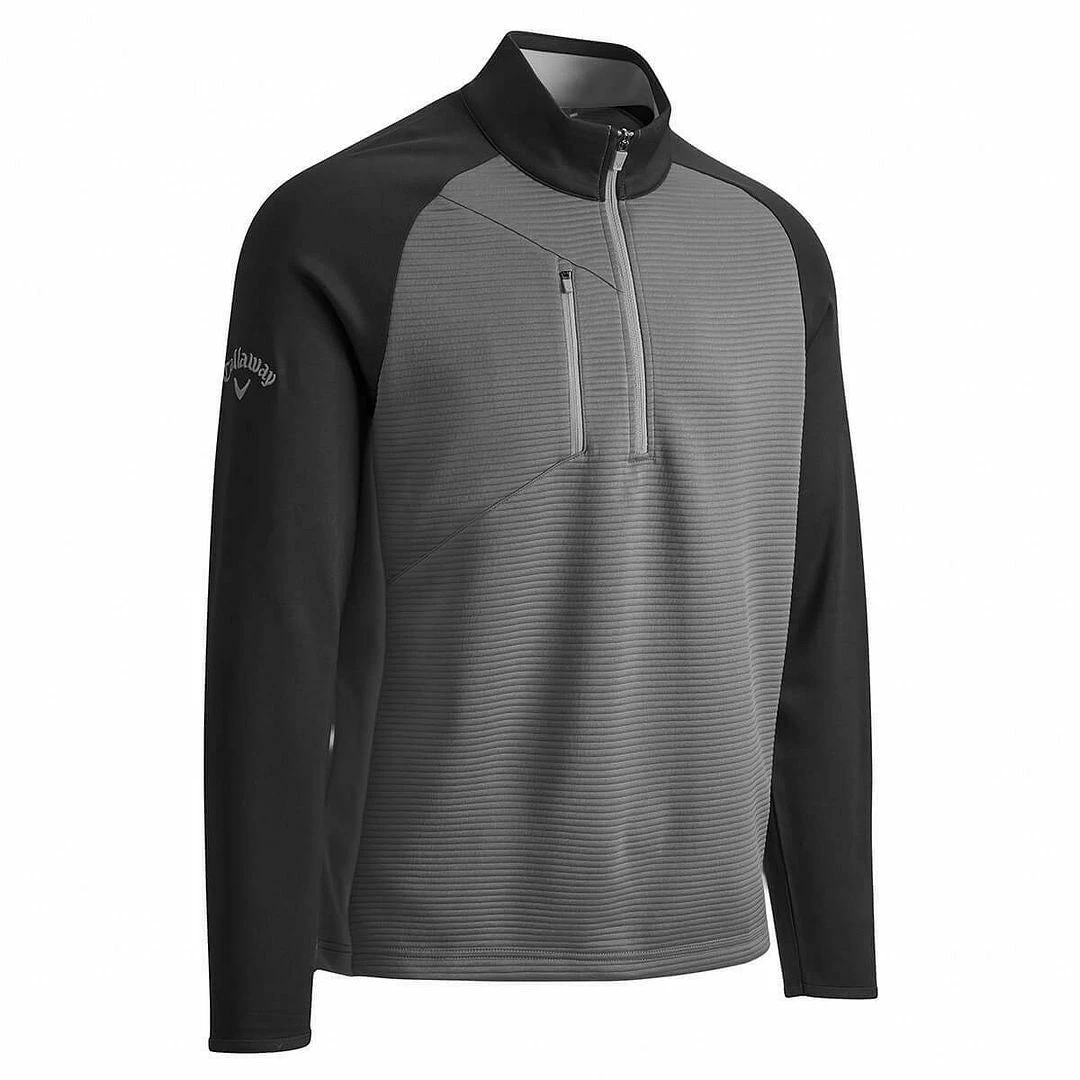 Callaway Golf Mens Blocked Ottoman 1/4 Zip Thermal Sweater SwingTech Golf Pullover - Image 2