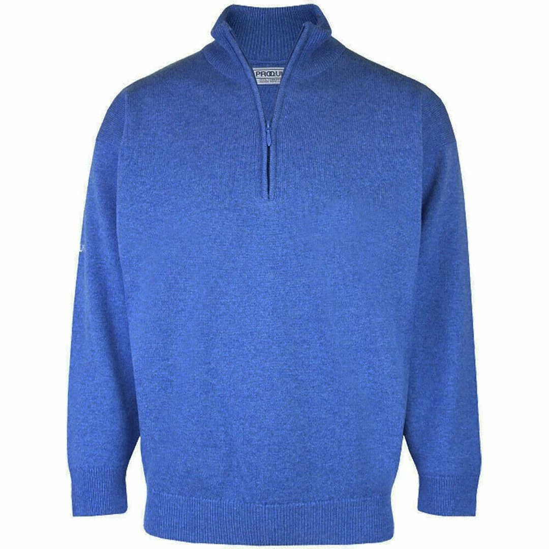 PROQUIP Mens Lambswool Unlined Half Zip Neck Jumper Water Repellent Golf Sweater - Image 19