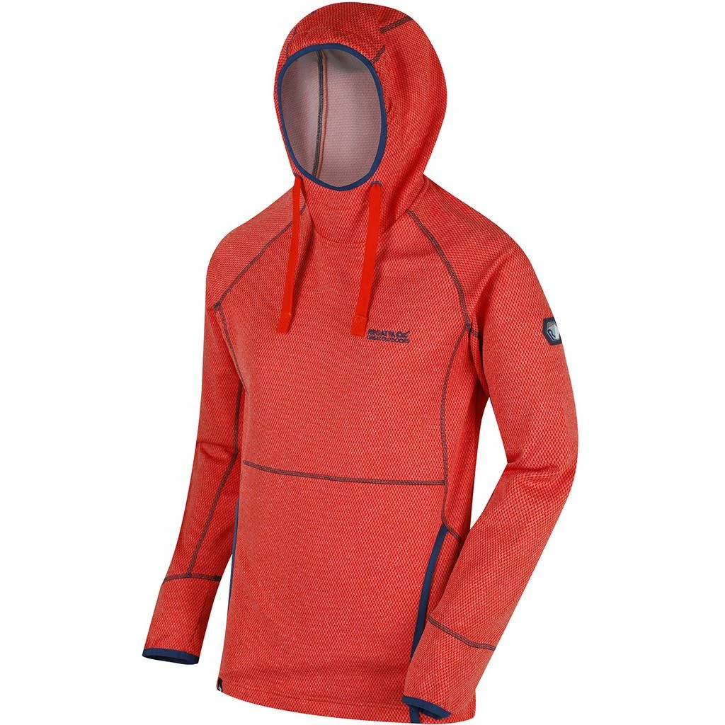 Regatta Mens Hoodie Montem III Sports Stretch Hoody Sweater Amber Glow - Image 11