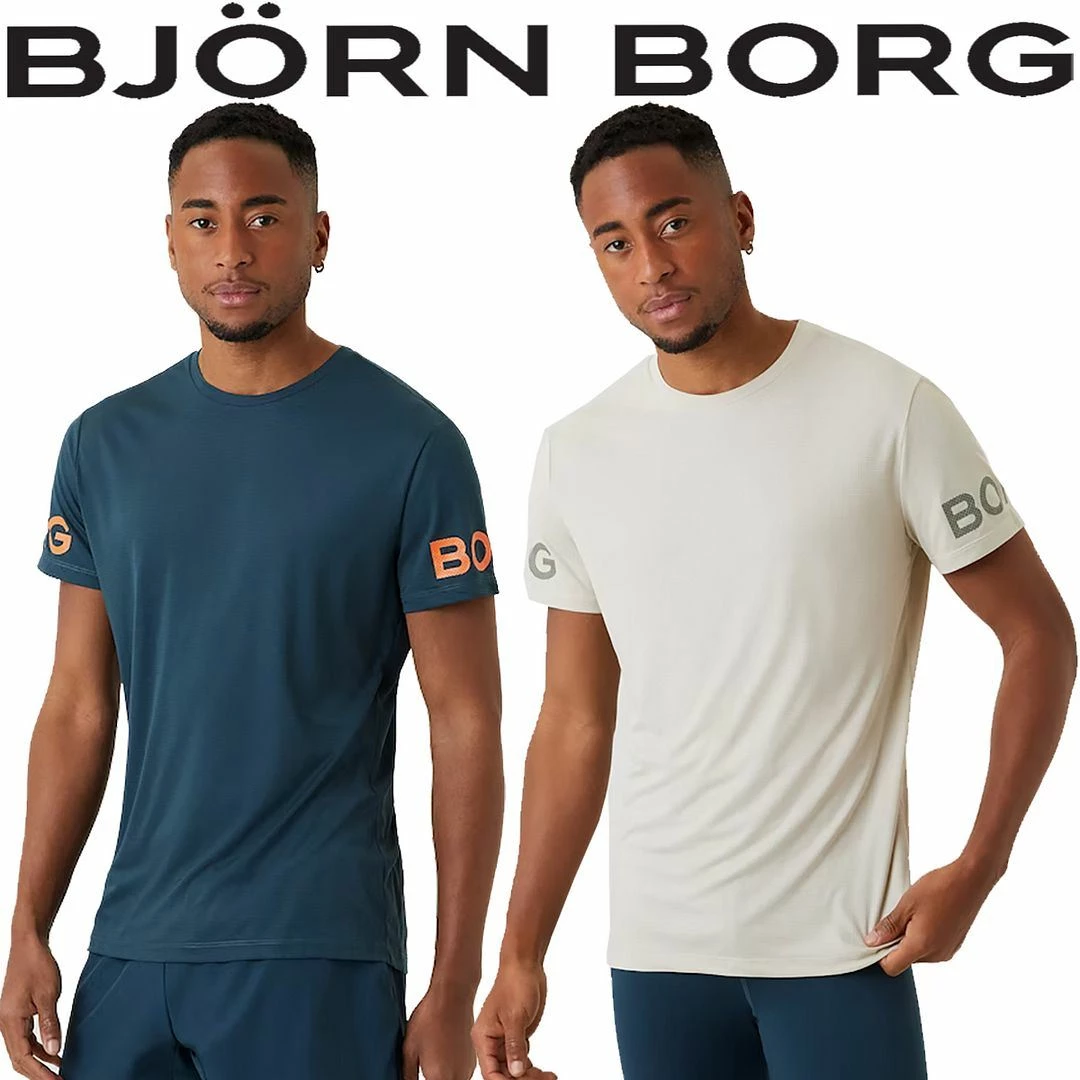 Bjorn Borg Mens Light Performance Short Sleeve Top Sport Gym T-shirt